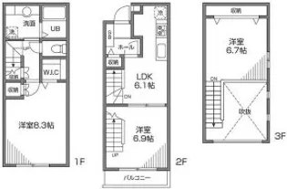 東京都世田谷区成城4【一戸建】の間取り