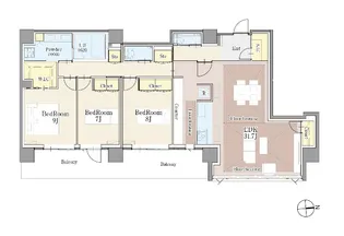 3LDKの間取り画像