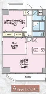 プレド・ラガール【2階】の間取り