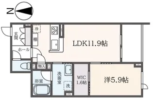 レジデンスグランドール【3階】の間取り