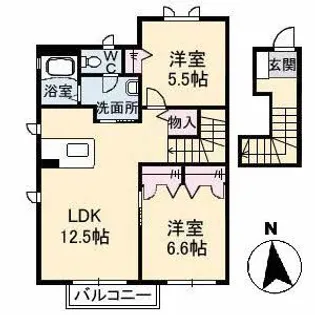 シャーメゾンエスパシオ 1番館【2階】の間取り
