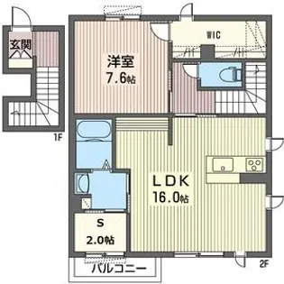栃木県下都賀郡野木町大字丸林【アパート】の間取り