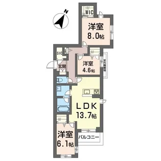 新築:WTB大塚【4階】の間取り