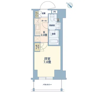 パークアクシス板橋本町弐番館【3階】の間取り