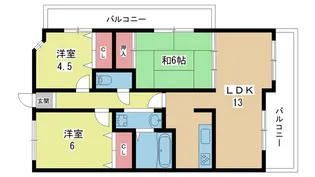 大阪府豊中市利倉西1【マンション】の間取り
