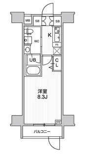 東京都台東区日本堤2【マンション】の間取り