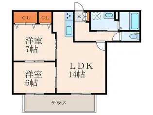 フォレスト妙見【1階】の間取り