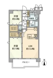 東京都江東区潮見2【マンション】の間取り