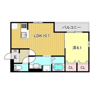 兵庫県西宮市堤町【アパート】の間取り