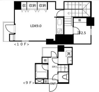 パレステュディオ三番町IIの間取り