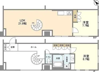 HF目黒行人坂レジデンス【1階】の間取り