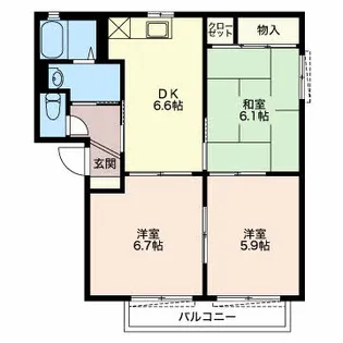 シャーロック B【2階】の間取り