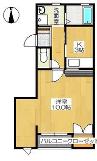 クラージュB館【1階】の間取り