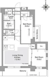 東京都文京区目白台3【マンション】の間取り