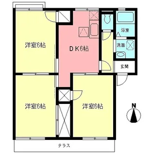 サニーハイツ神戸A【1階】の間取り