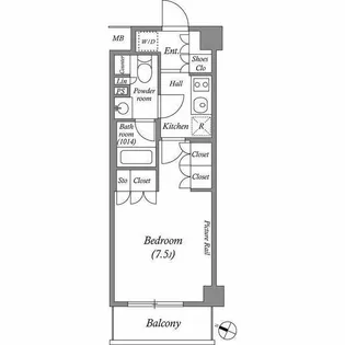 ルクレ西池袋【1階】の間取り