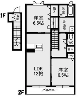 アルフラット椿 A・B棟【2階】の間取り