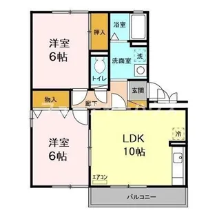アムールコート AB【2階】の間取り