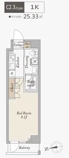 アジールコート武蔵新田【3階】の間取り