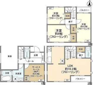 東京都足立区入谷3【一戸建】の間取り
