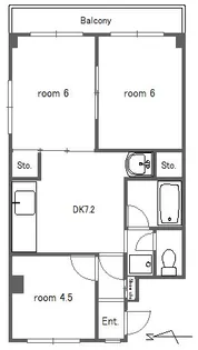 第2新井ハイツ【3階】の間取り