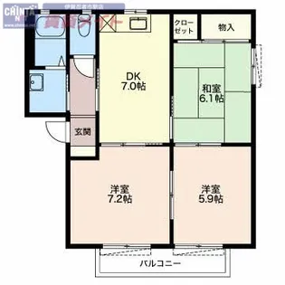 桜道コート B【2階】の間取り