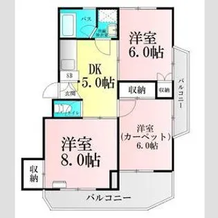 寺崎ハイツ【4階】の間取り