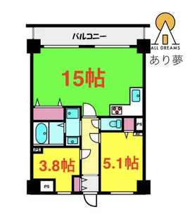 シャロン横浜大通り公園【6階】の間取り