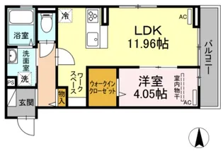 徳島県徳島市南田宮4【アパート】の間取り