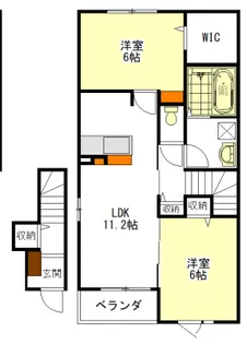グランドソレイユA棟・B棟【2階】の間取り