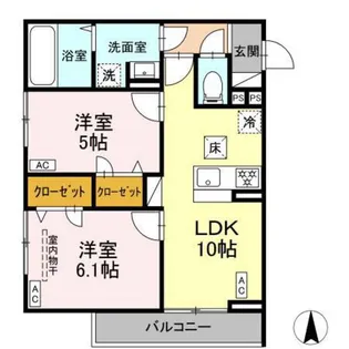 D Paina 殿町【1階】の間取り