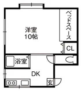 エスコフィア・新大【1階】の間取り