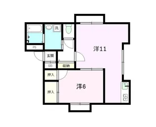 ディアスミント【1階】の間取り