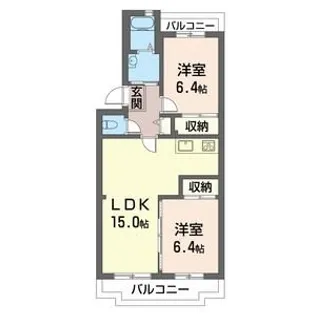 クレール湘南【1階】の間取り