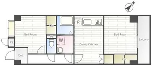 ルミエール中野【1階】の間取り
