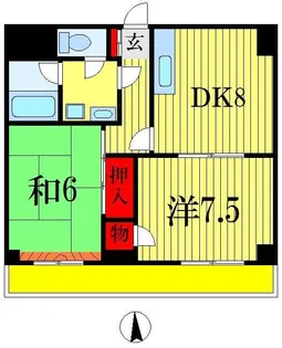 メゾンリヴィエール道場北【2階】の間取り