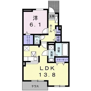 フレグランス【1階】の間取り