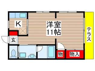 タカラフラットII【1階】の間取り