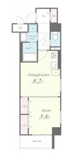 市ヶ谷二十騎町レジデンス【2階】の間取り