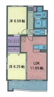 リーフ萩丘【4階】の間取り