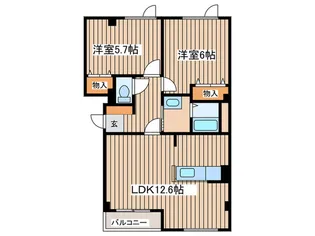 グリ-ンフィ-ルド1【1階】の間取り