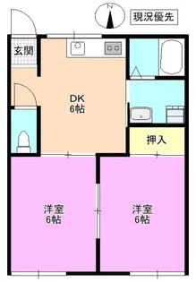 スカイハイツA【1階】の間取り
