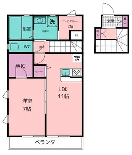 エコール・ドゥヴォン【2階】の間取り