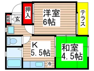 ドエルタカハシ【1階】の間取り