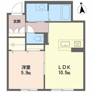 べレオシンフォニー【1階】の間取り