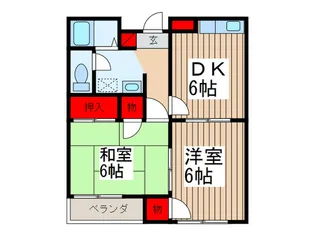 スリーパレス【1階】の間取り