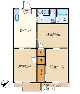 藤ハイツ【1階】の間取り