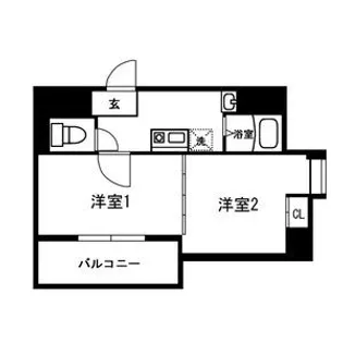 エスコート代田橋【9階】の間取り