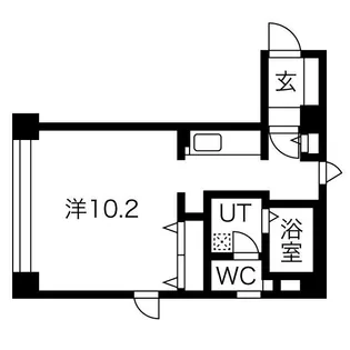 アンクレー円山【4階】の間取り