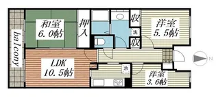 クレールメゾン【3階】の間取り
